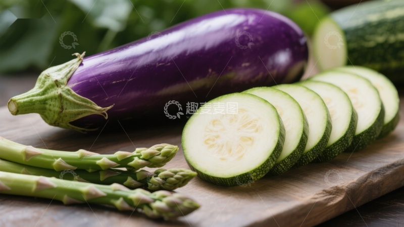 高清大图下载【趣麦麦图】新鲜蔬菜切片摆盘