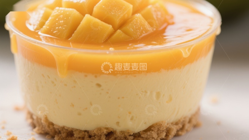 高清大图下载【趣麦麦图】芒果慕斯蛋糕