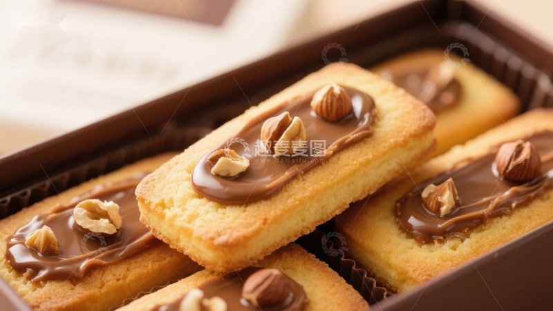 高清大图下载【趣麦麦图】巧克力榛子小蛋糕