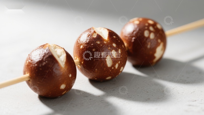 高清大图下载【趣麦麦图】巧克力包裹的坚果串