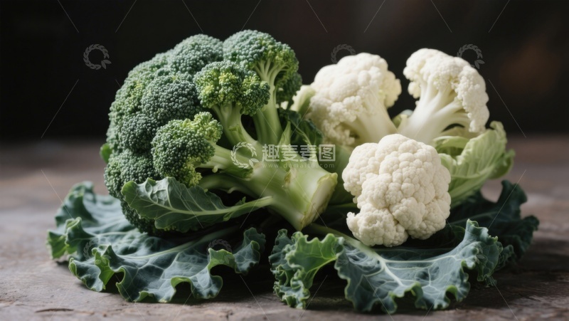 高清大图下载【趣麦麦图】西兰花与花椰菜静物