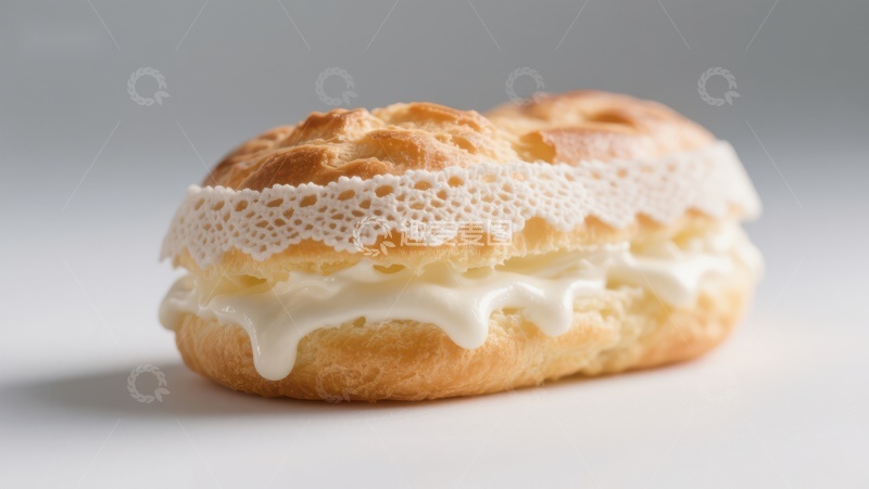 高清大图下载【趣麦麦图】奶油夹心泡芙特写