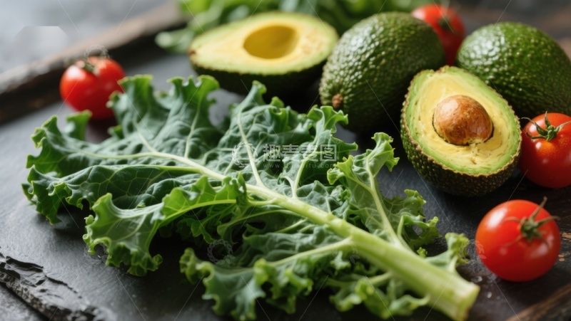 高清大图下载【趣麦麦图】新鲜蔬菜与牛油果特写