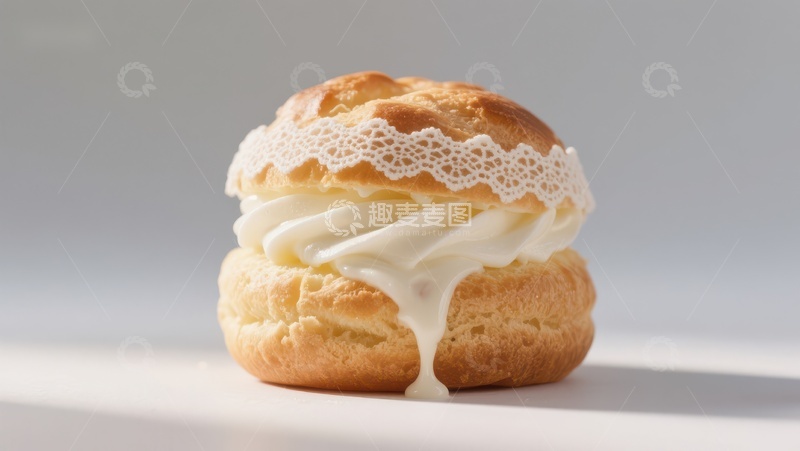 高清大图下载【趣麦麦图】奶油泡芙特写