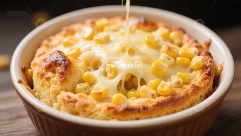 高清大图下载【趣麦麦图】芝士玉米焗饭特写