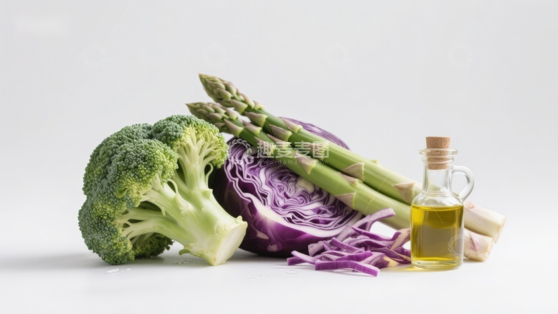 高清大图下载【趣麦麦图】新鲜蔬菜与橄榄油组合