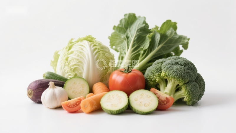 高清大图下载【趣麦麦图】新鲜蔬菜组合展示