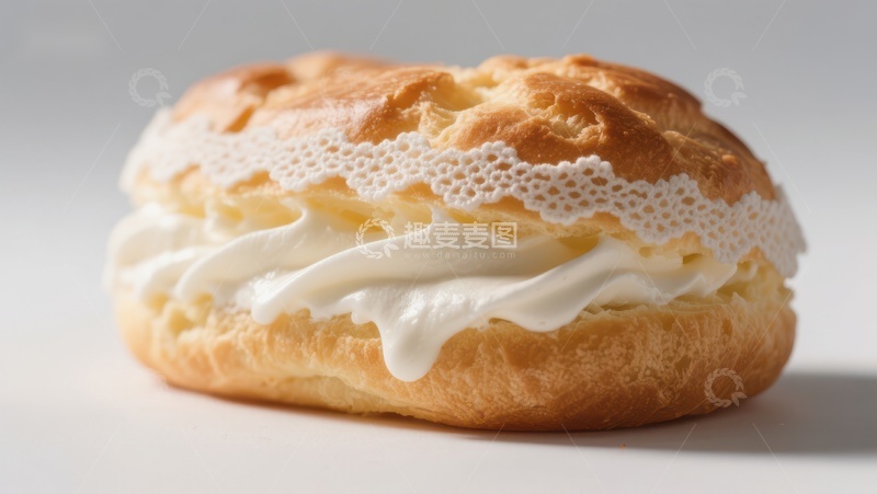 高清大图下载【趣麦麦图】奶油泡芙特写