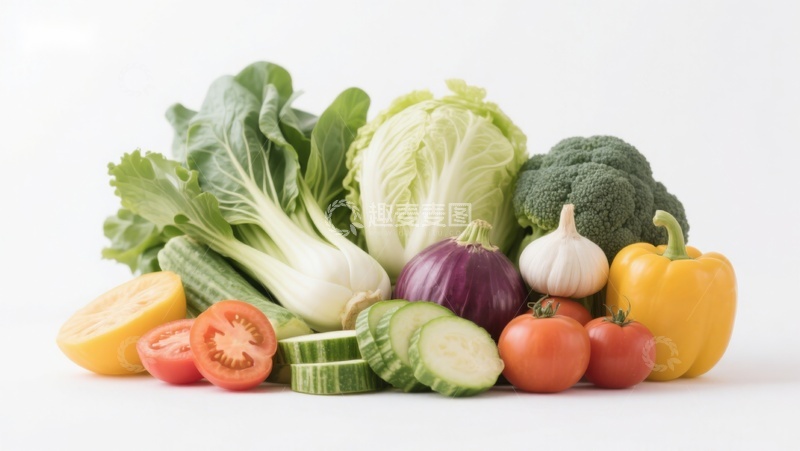 高清大图下载【趣麦麦图】新鲜蔬菜组合展示