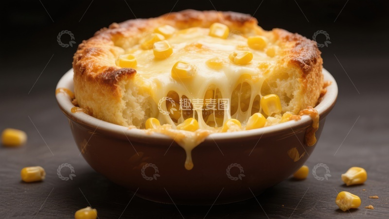 高清大图下载【趣麦麦图】芝士玉米面包碗