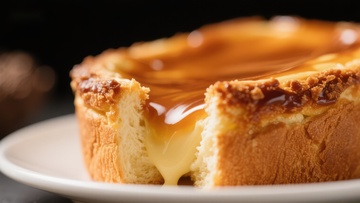 焦糖淋面的芝士蛋糕