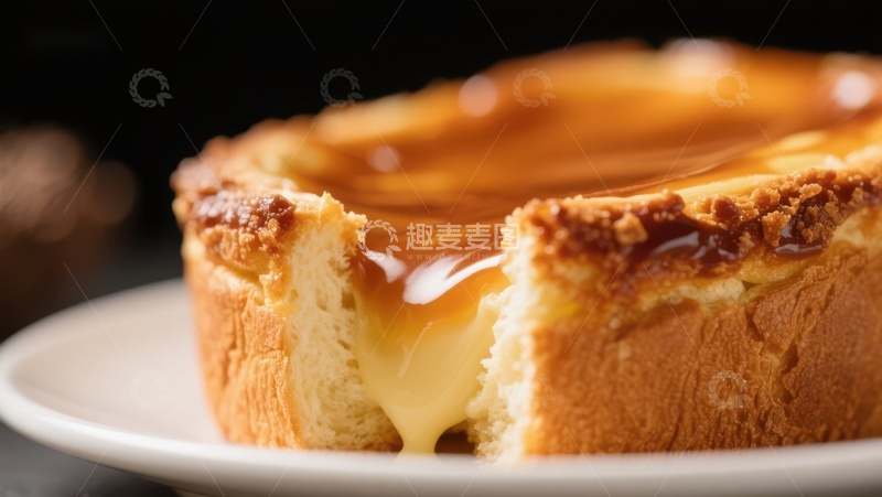 高清大图下载【趣麦麦图】焦糖淋面的芝士蛋糕