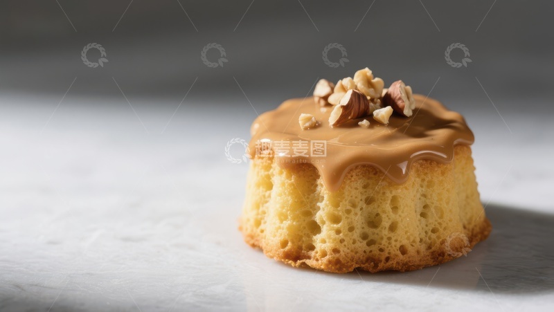 高清大图下载【趣麦麦图】焦糖核桃小蛋糕