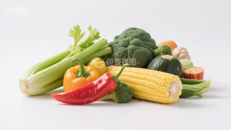 高清大图下载【趣麦麦图】新鲜蔬菜组合展示