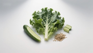 新鲜蔬菜与种子静物