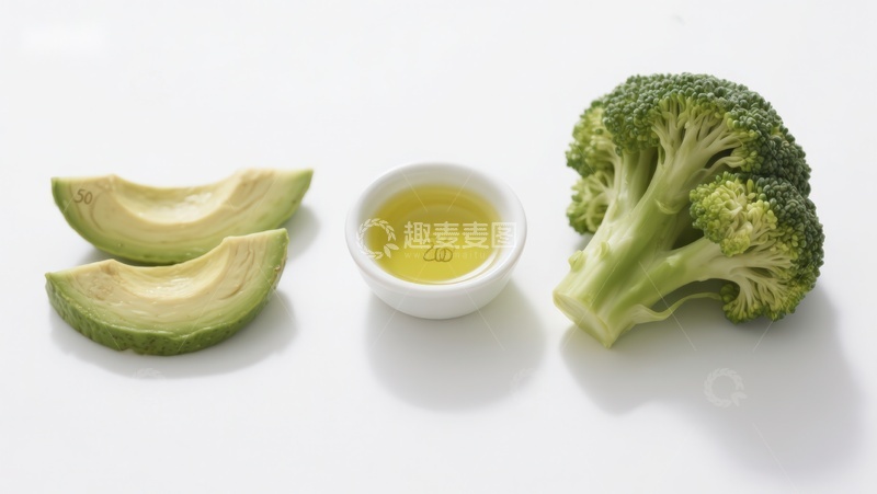 高清大图下载【趣麦麦图】牛油果西兰花与橄榄油