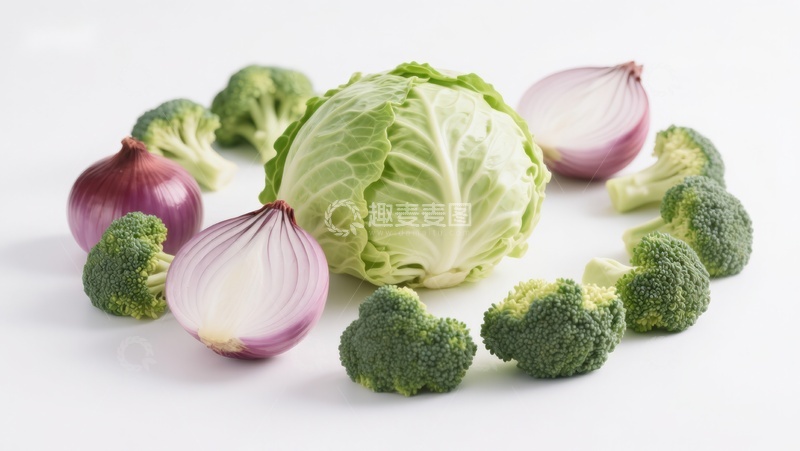 高清大图下载【趣麦麦图】新鲜蔬菜组合展示