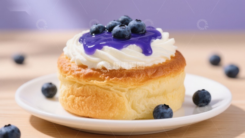高清大图下载【趣麦麦图】蓝莓奶油蛋糕
