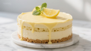 柠檬芝士蛋糕，清新美味