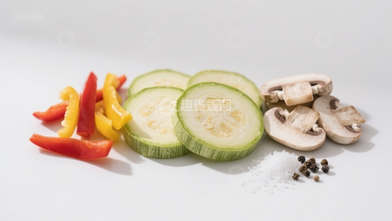 高清大图下载【趣麦麦图】新鲜蔬菜与香料摆拍