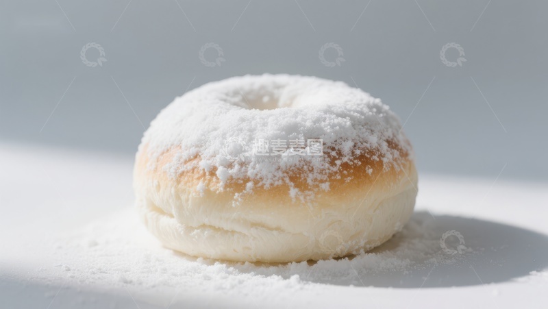 高清大图下载【趣麦麦图】撒满糖粉的甜甜圈