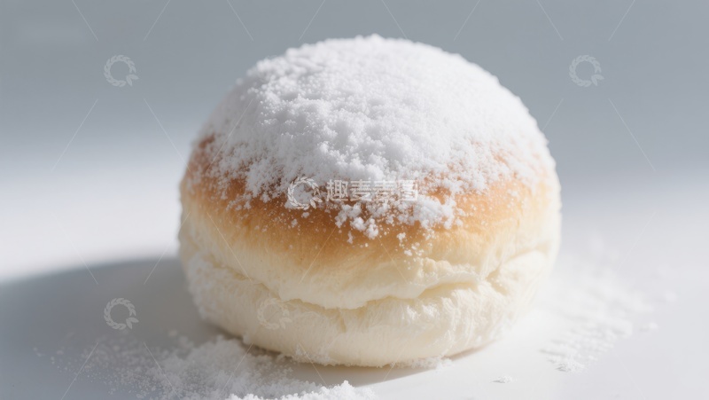 高清大图下载【趣麦麦图】撒满糖粉的奶油面包