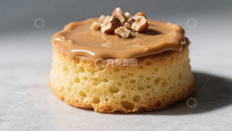 高清大图下载【趣麦麦图】焦糖坚果小蛋糕