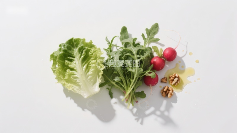 高清大图下载【趣麦麦图】新鲜蔬菜与坚果摆拍