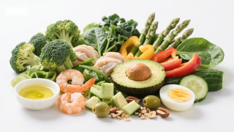 高清大图下载【趣麦麦图】新鲜蔬菜水果与海鲜组合