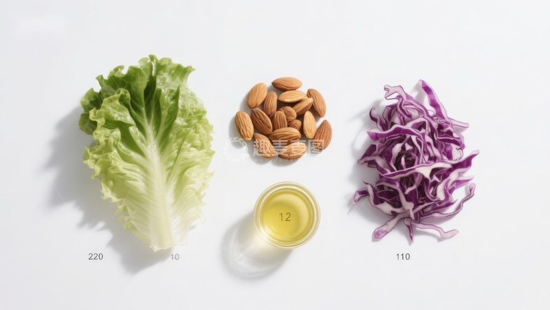 高清大图下载【趣麦麦图】新鲜蔬菜与坚果食材展示