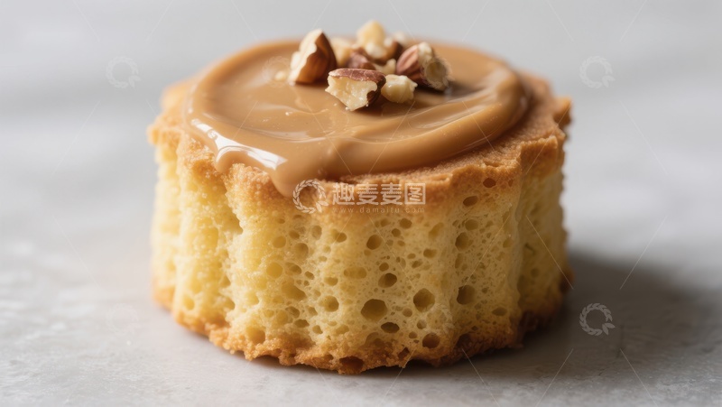 高清大图下载【趣麦麦图】焦糖坚果蛋糕