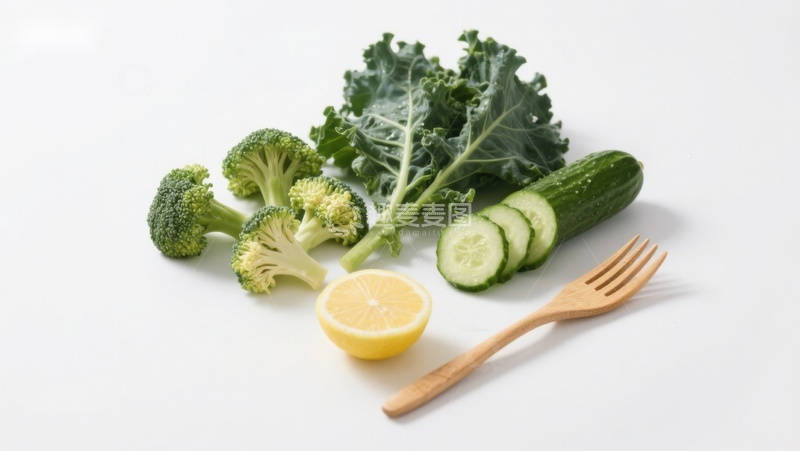 高清大图下载【趣麦麦图】新鲜蔬菜与柠檬静物摆拍