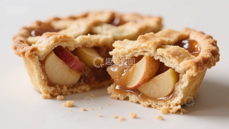 高清大图下载【趣麦麦图】酥脆苹果派，甜蜜果馅