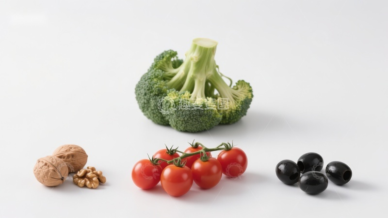 高清大图下载【趣麦麦图】新鲜蔬菜与坚果静物