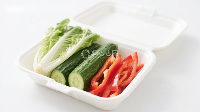 蔬菜便当盒装食物