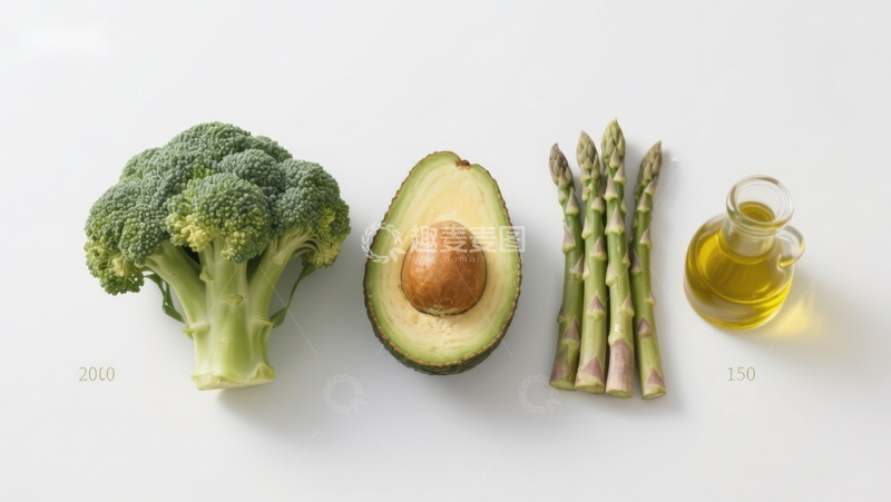 高清大图下载【趣麦麦图】新鲜蔬菜与橄榄油摆拍