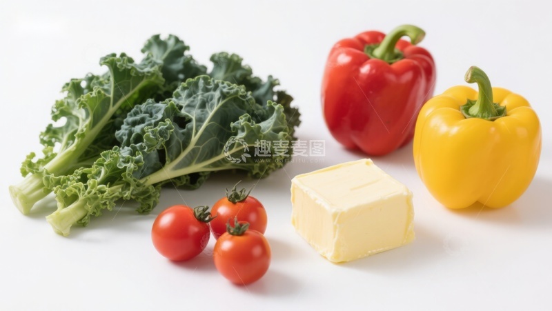 高清大图下载【趣麦麦图】新鲜蔬菜与奶酪组合