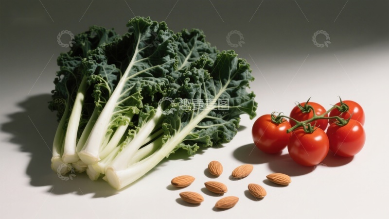 高清大图下载【趣麦麦图】新鲜蔬菜与坚果静物