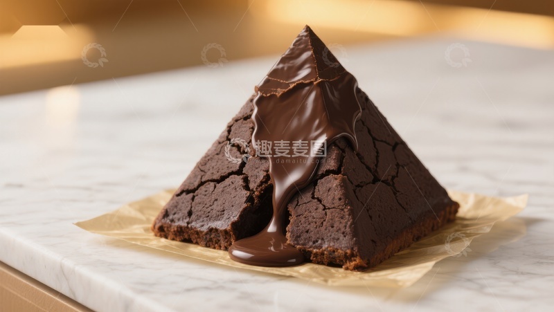 金字塔形巧克力蛋糕