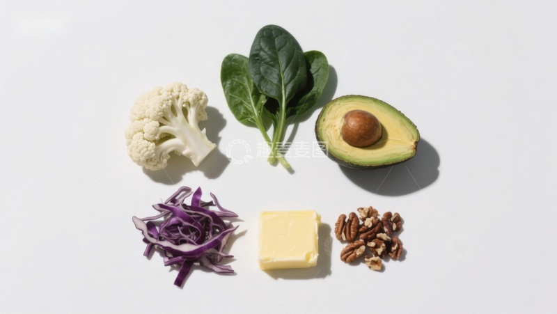 高清大图下载【趣麦麦图】新鲜蔬菜与坚果食材展示