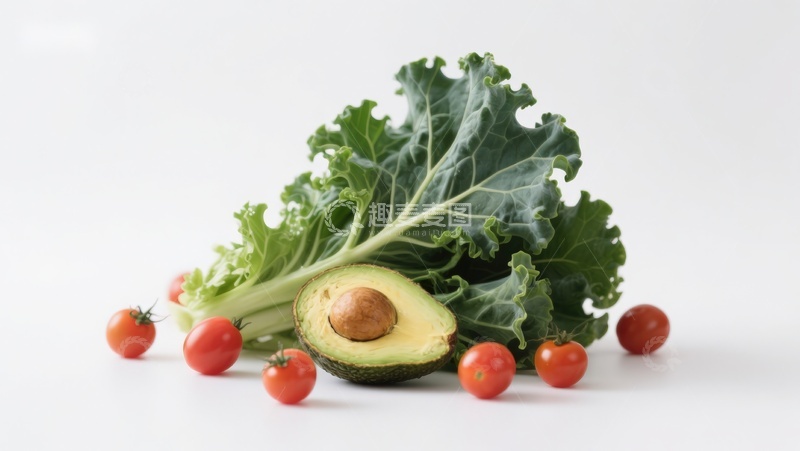 高清大图下载【趣麦麦图】新鲜蔬菜与牛油果静物