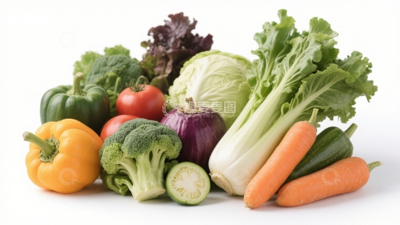 高清大图下载【趣麦麦图】新鲜蔬菜组合展示