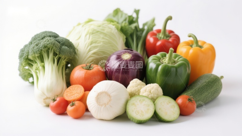 高清大图下载【趣麦麦图】新鲜蔬菜组合展示