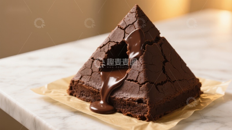 金字塔形巧克力蛋糕