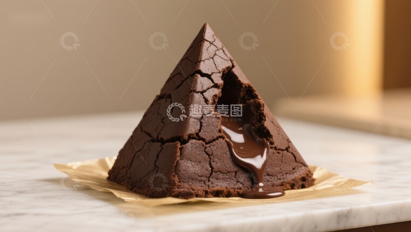 金字塔形巧克力甜品