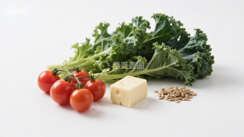 高清大图下载【趣麦麦图】新鲜蔬菜与奶酪食材组合