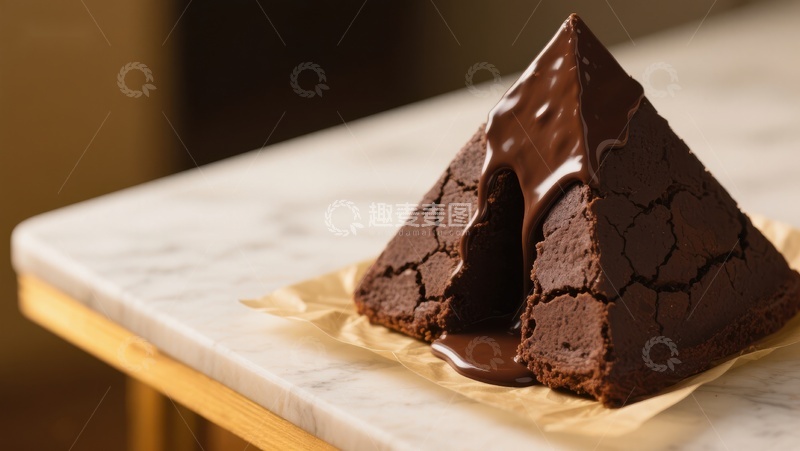 高清大图下载【趣麦麦图】巧克力金字塔蛋糕