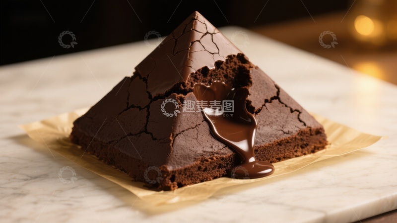金字塔形巧克力蛋糕