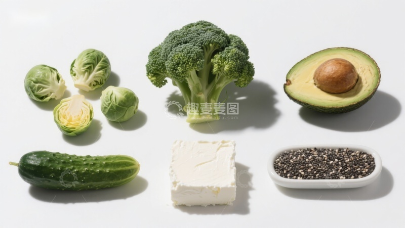 高清大图下载【趣麦麦图】新鲜蔬菜与健康食材组合