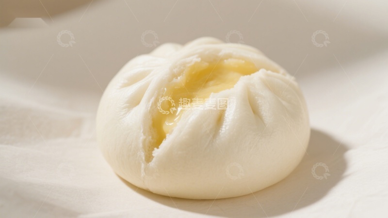 高清大图下载【趣麦麦图】鲜美汤汁包子特写